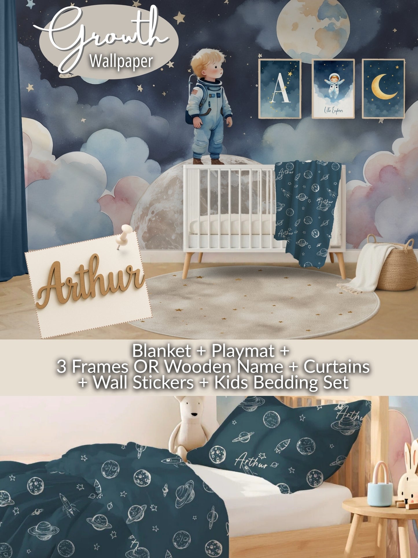 Space Astronaut Universe Nursery Set