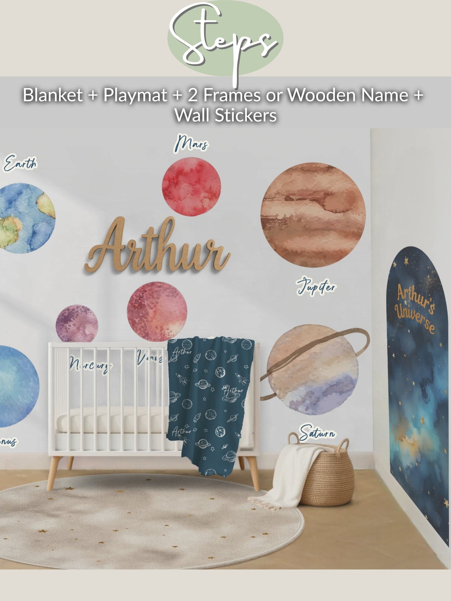 Space Astronaut Universe Nursery Set