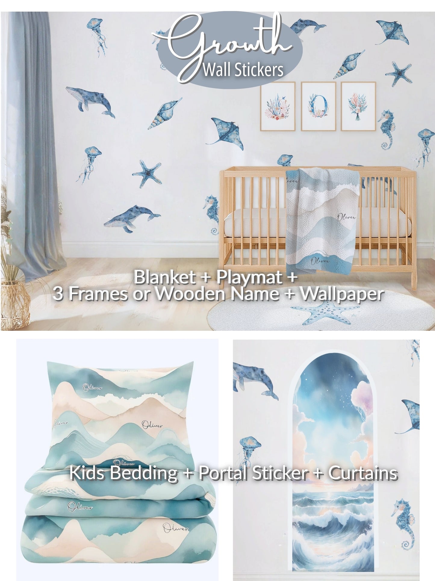 Whale Dreams Nursery Set
