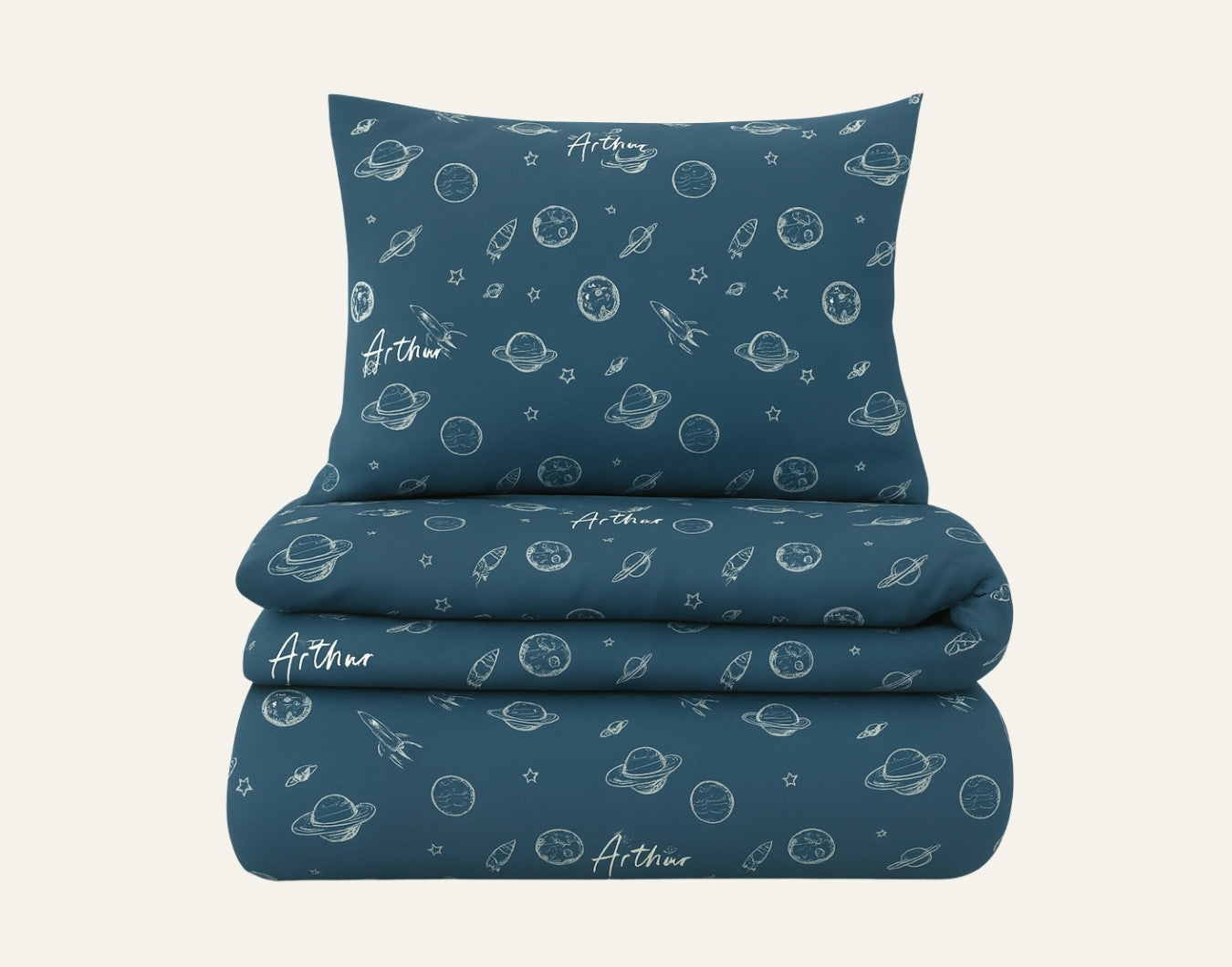 Space Universe Personalized Kids Bedding Set – Toddler & Junior Sizes