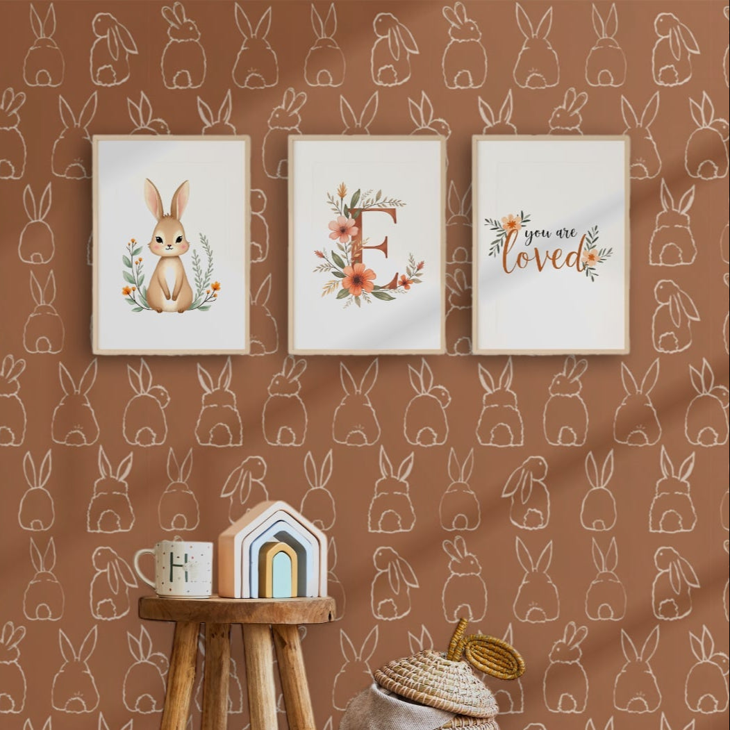 Wallpaper - Terracotta Bunnies