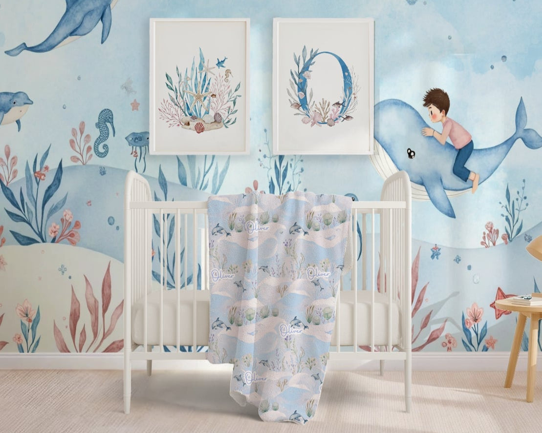 Personaliseerde Babydeken met Vliegtuig Ontwerp – Aanpassingsnaamdeken voor Jongens – Zachte Vacht Babykamer Throw – Geboortegeschenk, Babyshower Present