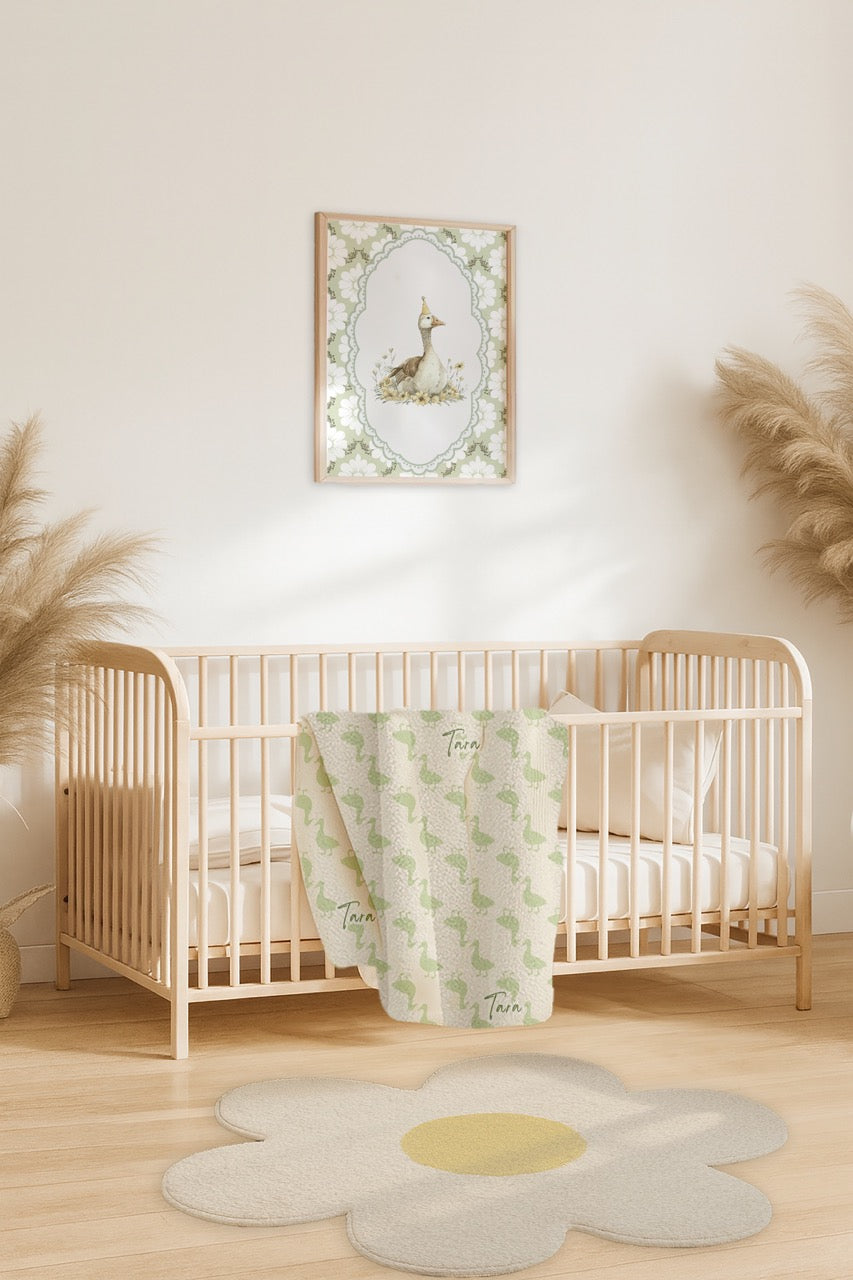 Soft Baby Rug with Name – Daisy Flower Playmat