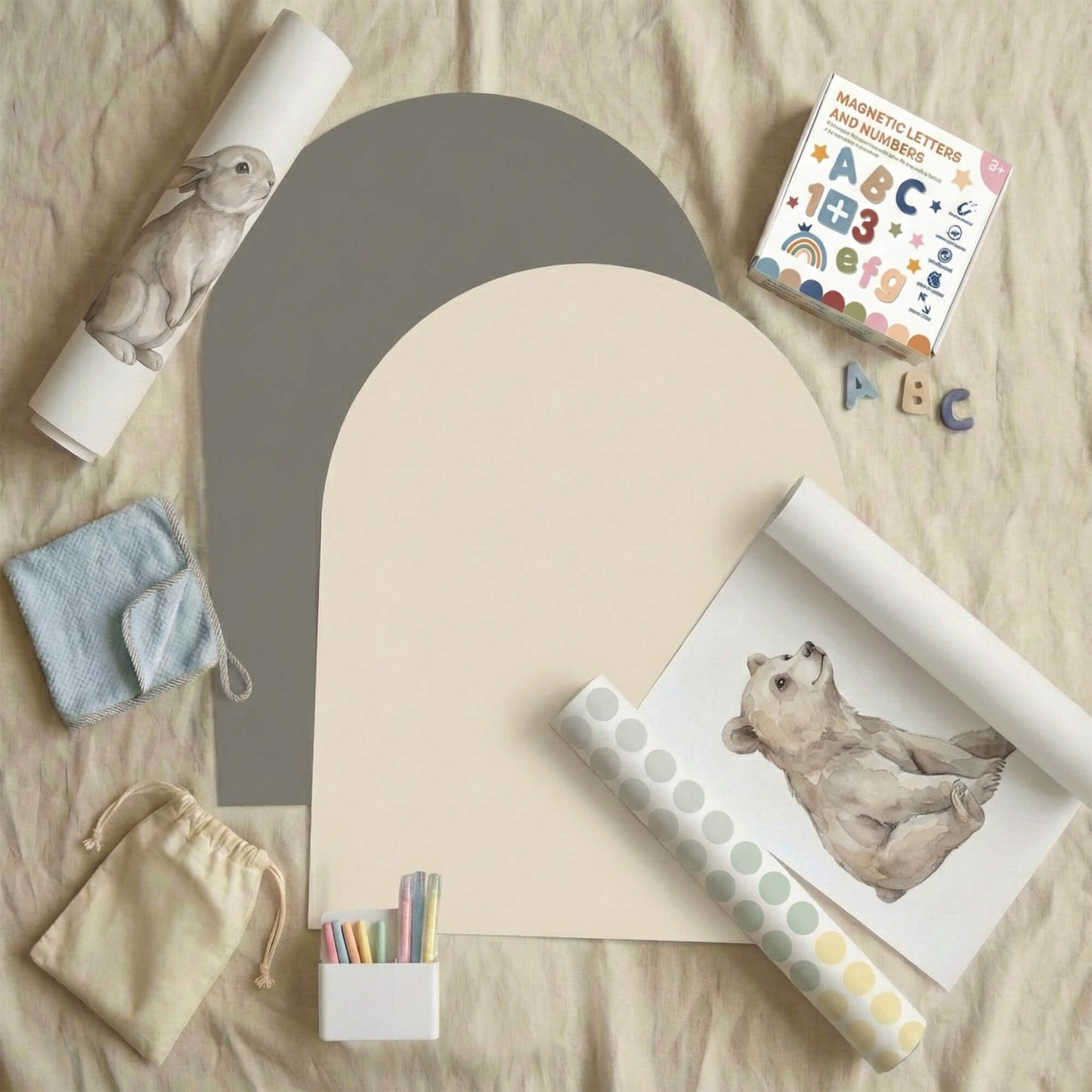 Beer & Bunny Friends - The Magnetic Story Wall™ – Personalized Interactive Playwall for Kids (Copy)