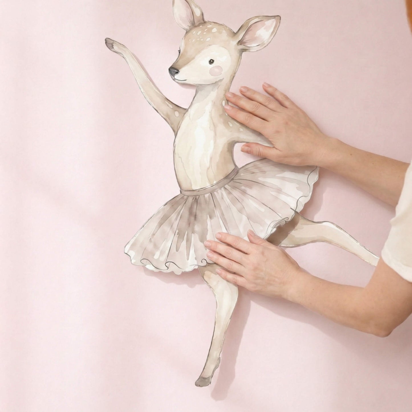 Ballerina Deer Wall Sticker (Peel & Stick)