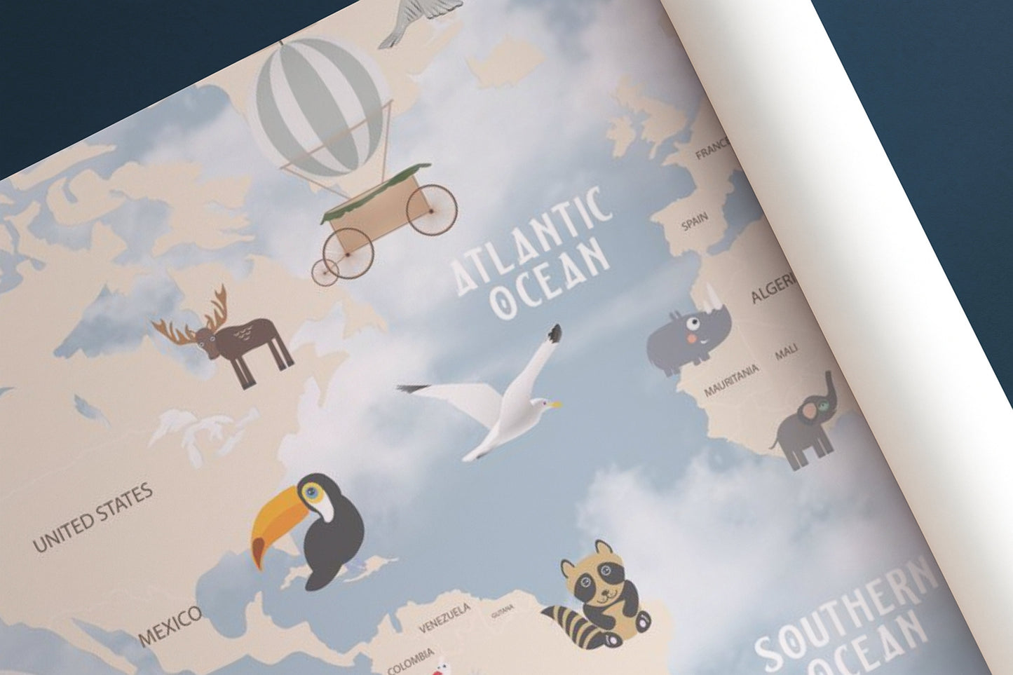 Map Nursery Wallpaper Peel & Stick