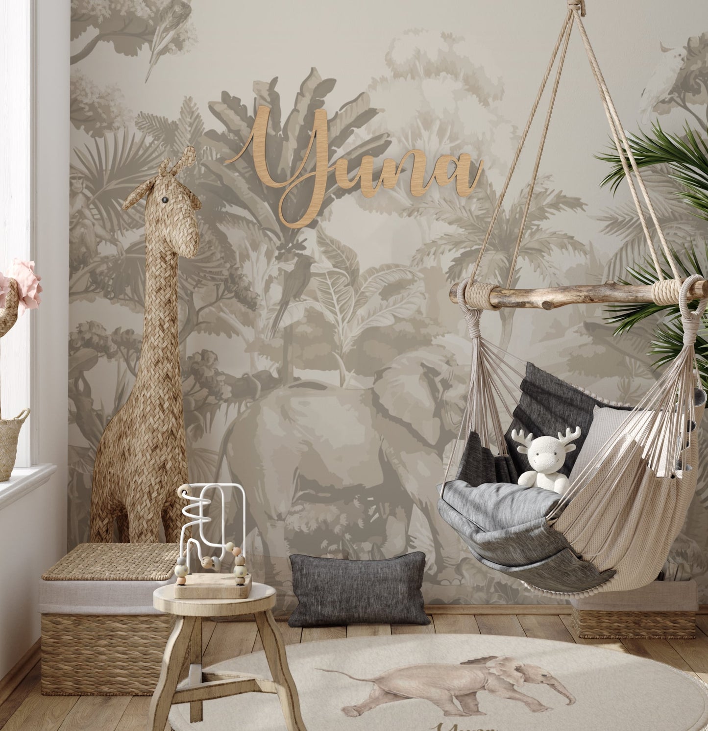 Vintage Safari Wallpaper Peel & Stick
