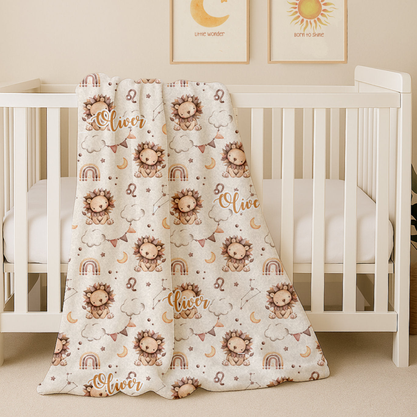 Boho Personalized Baby Blanket