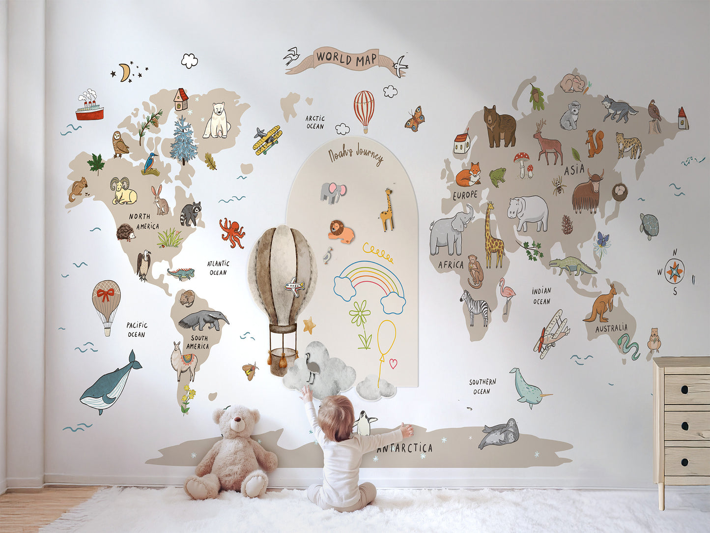 Hot Air Ballon Magnetic Play Wall