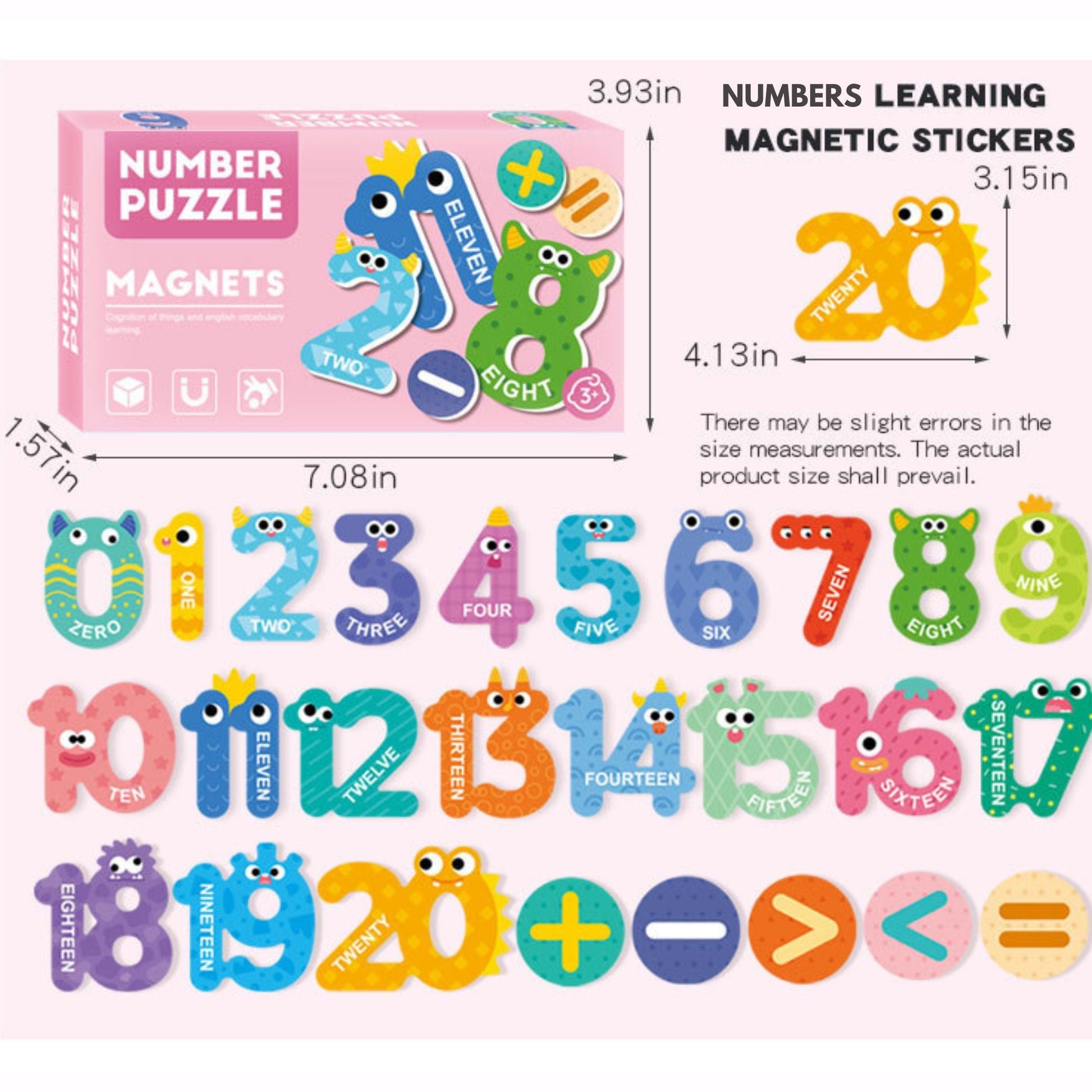 Numbers Puzzle Magnets