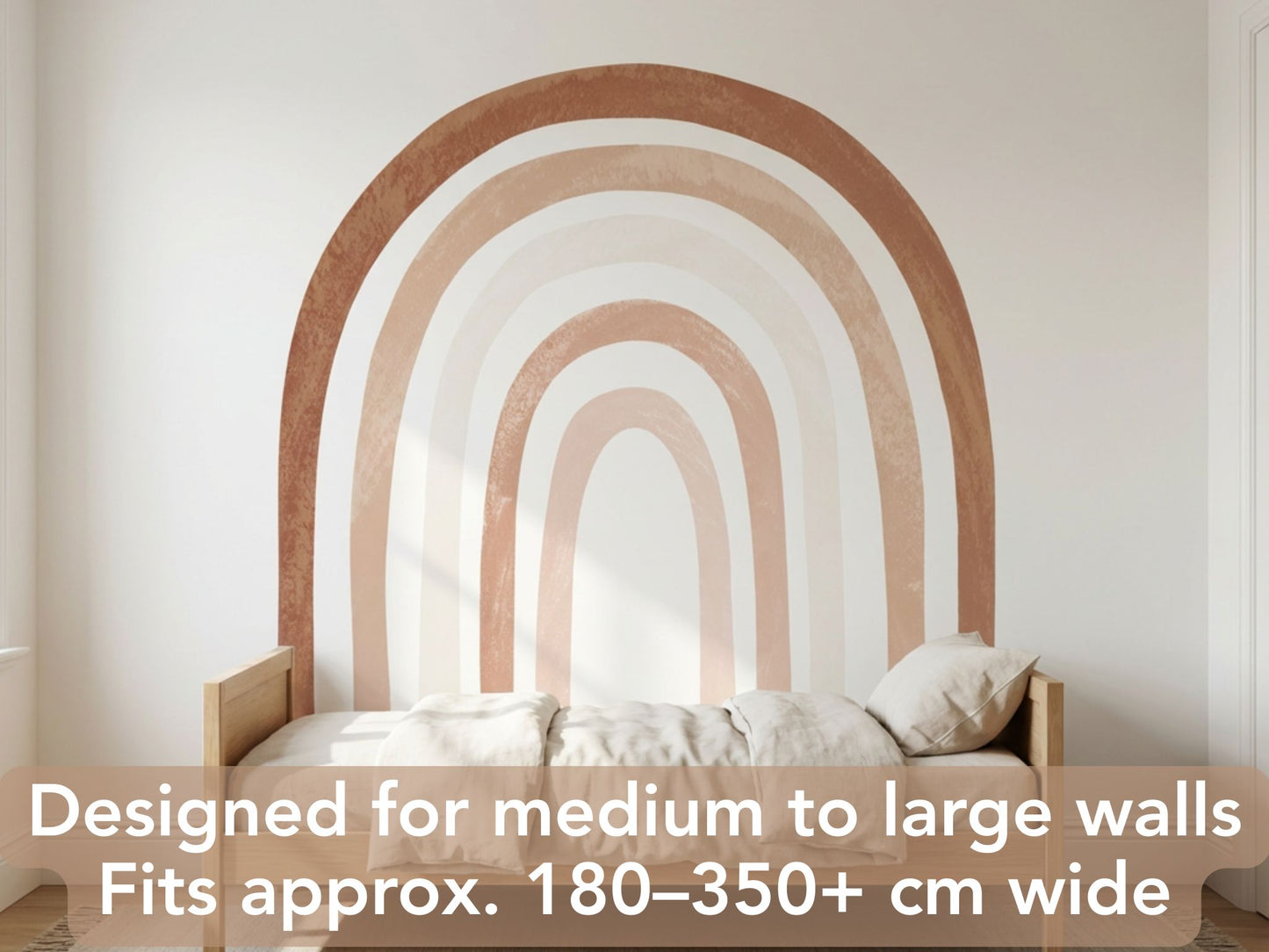 Boho Rainbow Watercolor Wall Decals — Peel & Stick (Easy removable)