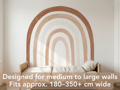 Boho Rainbow Watercolor Wall Decals — Peel & Stick (Easy removable)