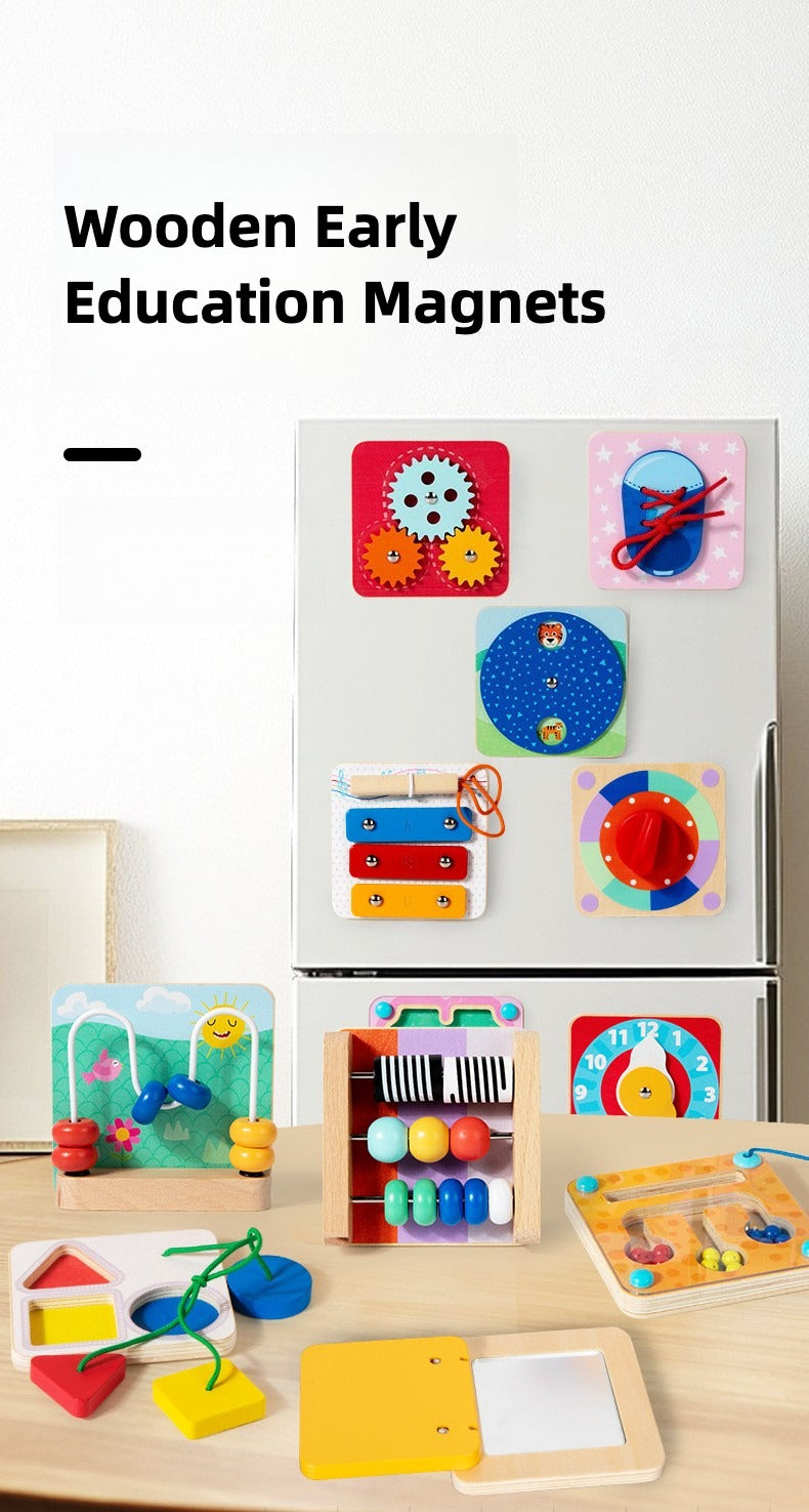 Montessori Wooden Magnets for Cognitive Learning