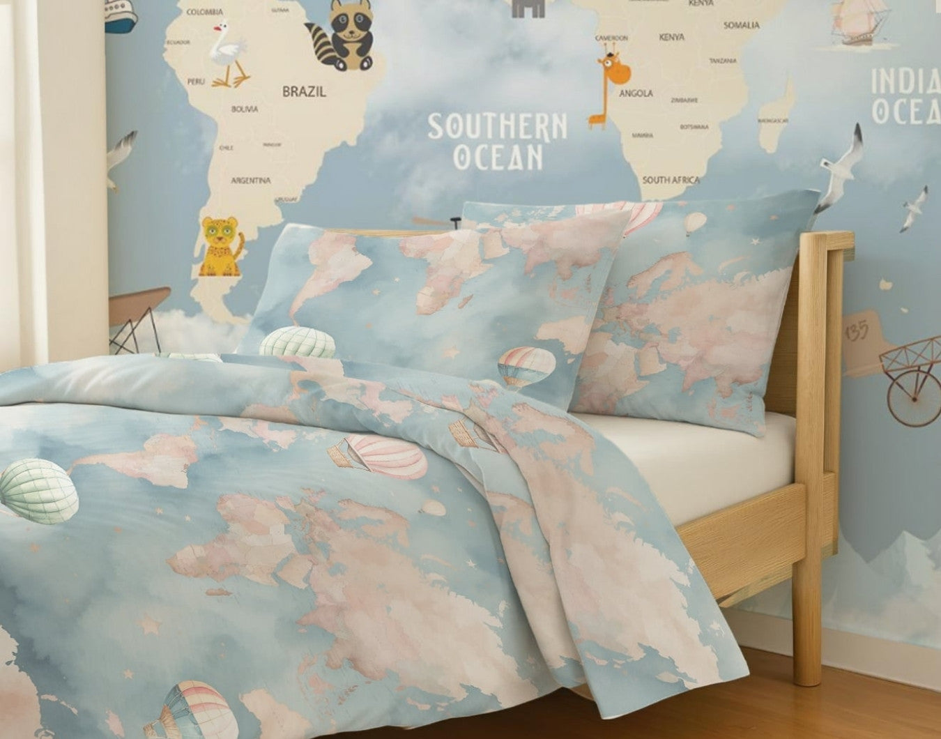 World Map Nursery Set