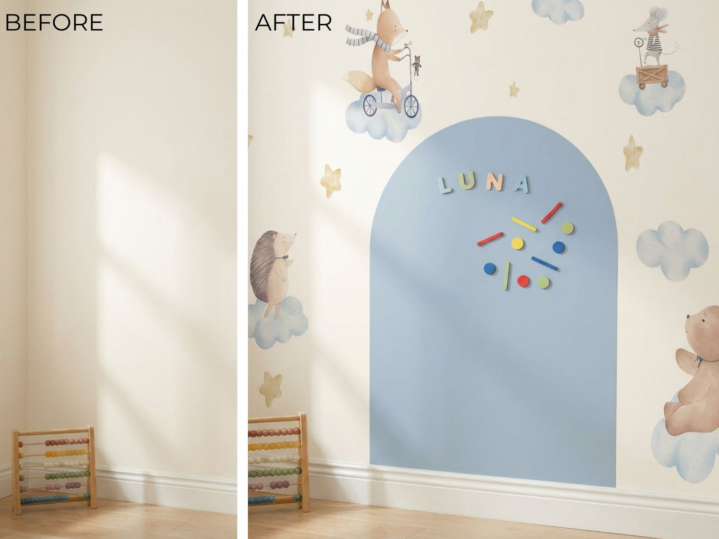 The Dreamy Cloud Animals Collection | Personalized Magnetic Playwall Bundle