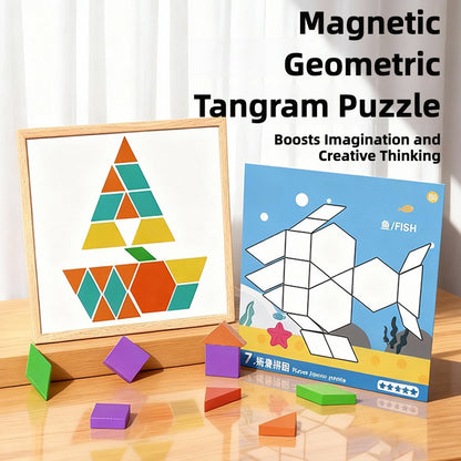Magnetic Tangram Puzzles - Montessori Learning (225 pcs)