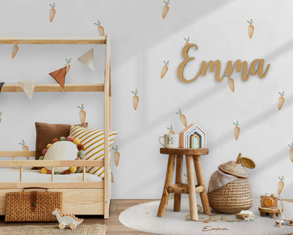 Carrot Bunny Wall Stickers - Peel & Stick Decals