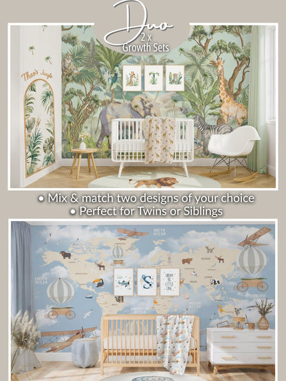 World Map Nursery Set