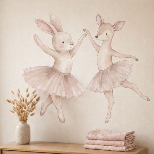 Bunny & Deer Wall Sticker (Peel & Stick)