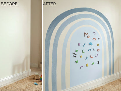 Calm Blue Rainbow Montessori Play Corner Set