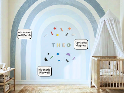 Calm Blue Rainbow Montessori Play Corner Set