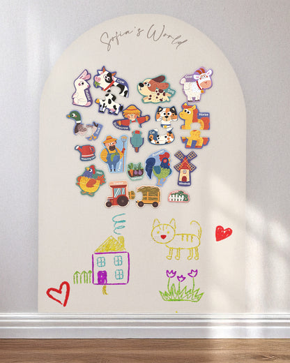 Oat Beige Minimal Magnetic Wall