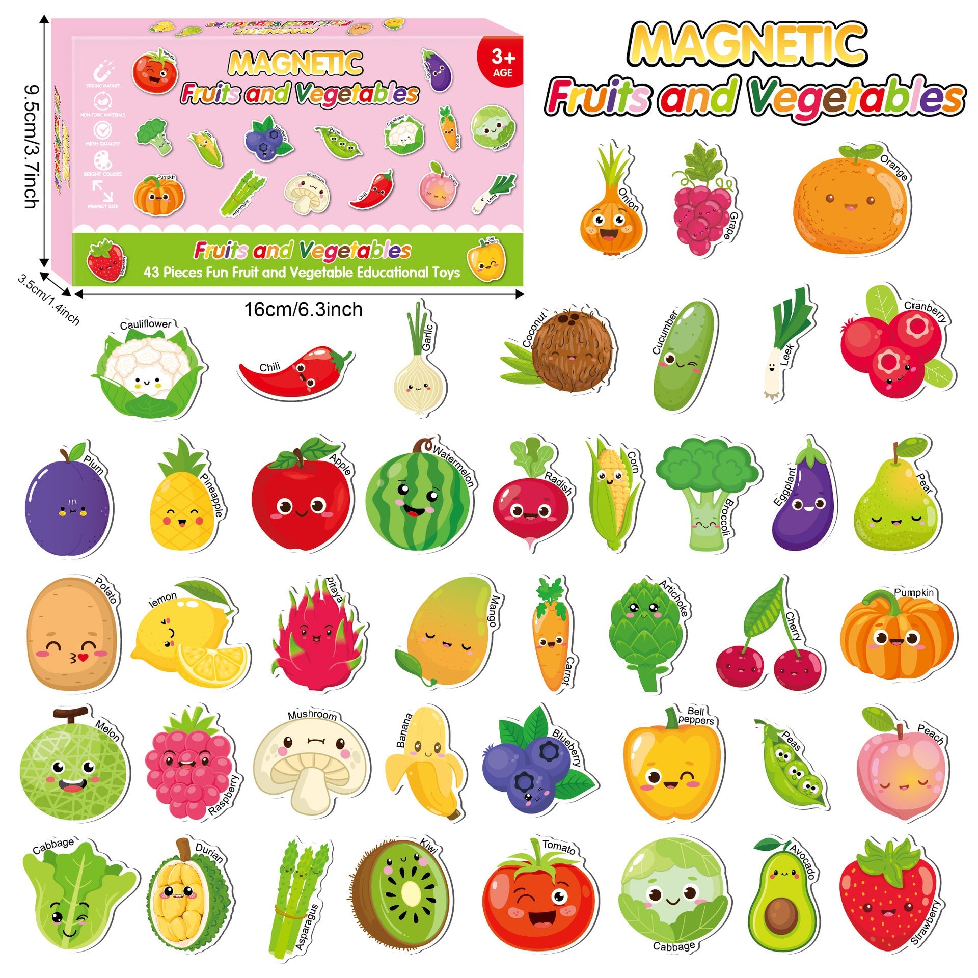 Fruits & Vegetables (43 pcs)