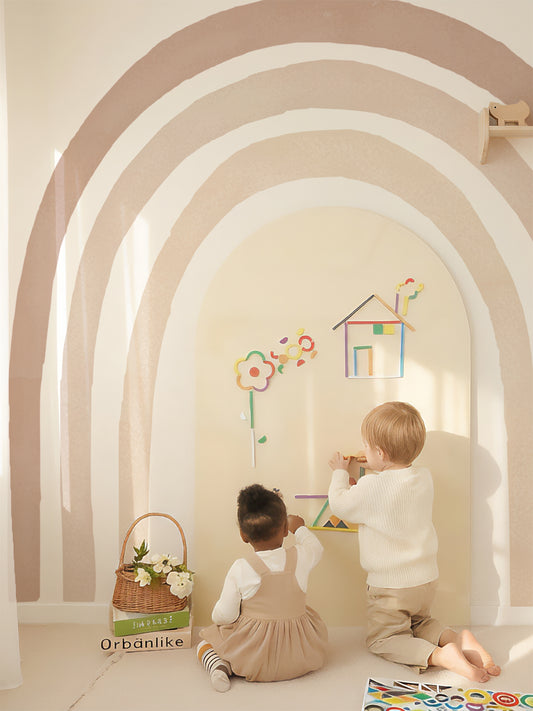 Boho Sand Rainbow Magnetic Playroom Set