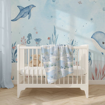 Personaliseerde Babydeken met Vliegtuig Ontwerp – Aanpassingsnaamdeken voor Jongens – Zachte Vacht Babykamer Throw – Geboortegeschenk, Babyshower Present