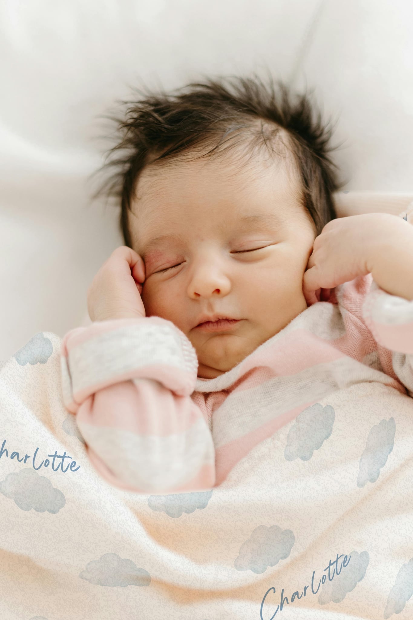 Couverture bébé personnalisée Forêt d&#39;hiver – Nom brodé personnalisé, couverture douce pour bébé, cadeau pour nouveau-né et décoration de chambre d&#39;enfant)