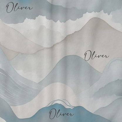 Couverture bébé personnalisée Forêt d&#39;hiver – Nom brodé personnalisé, couverture douce pour bébé, cadeau pour nouveau-né et décoration de chambre d&#39;enfant)