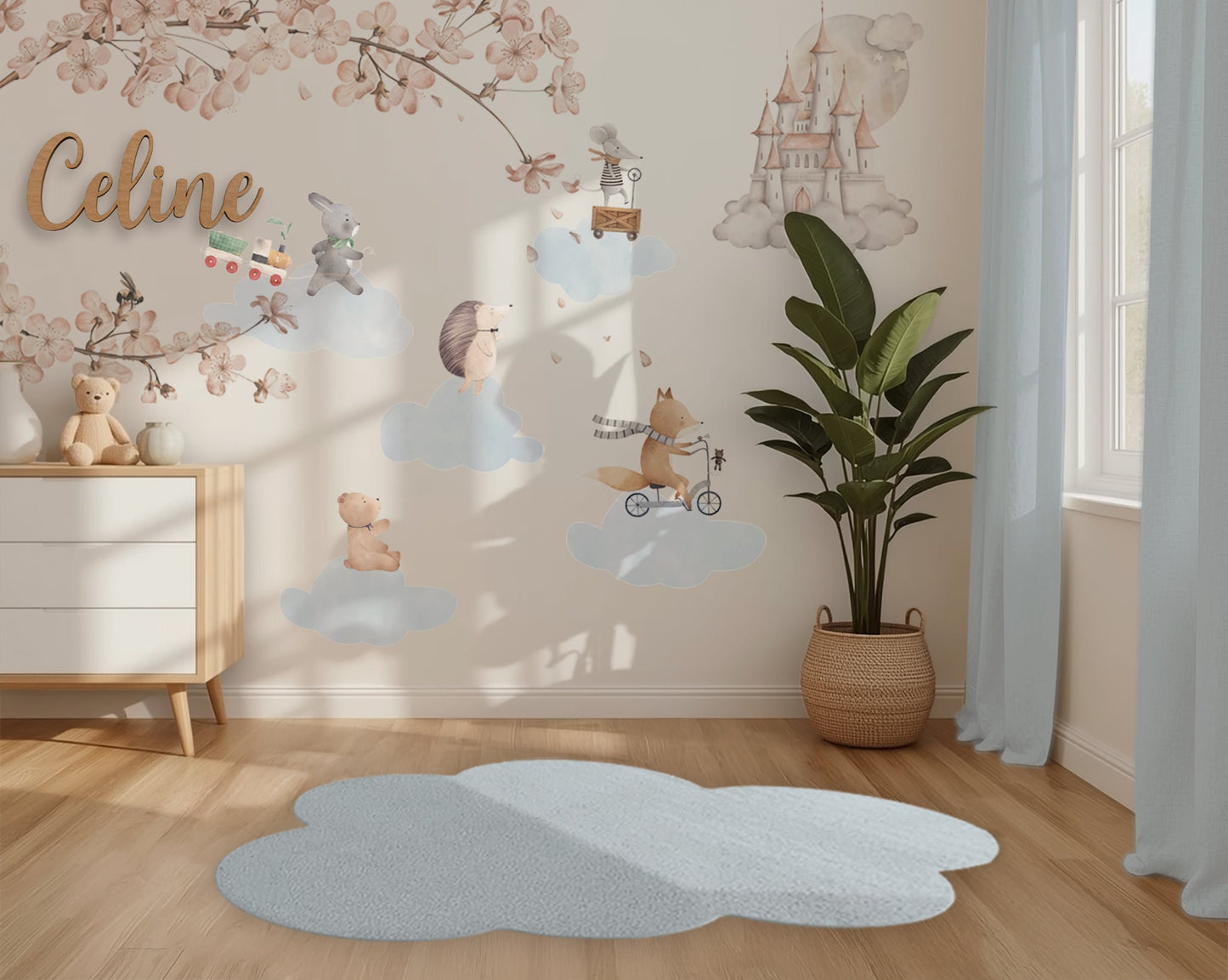 Animal Castle Wall Stickers - Peel & Stick Decals