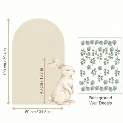 Magnetic playwall size guide showing arch dimensions and wall decals