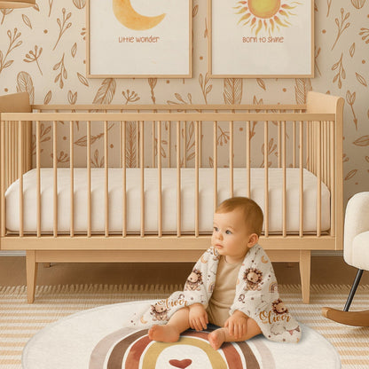 Boho Personalized Baby Blanket