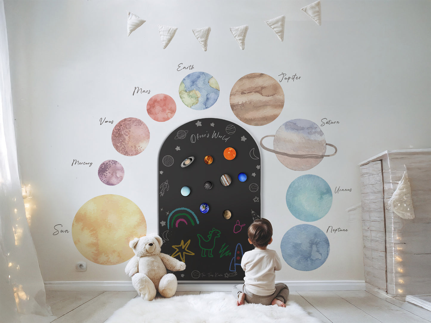 Magnetic Play Wall - Space Themed