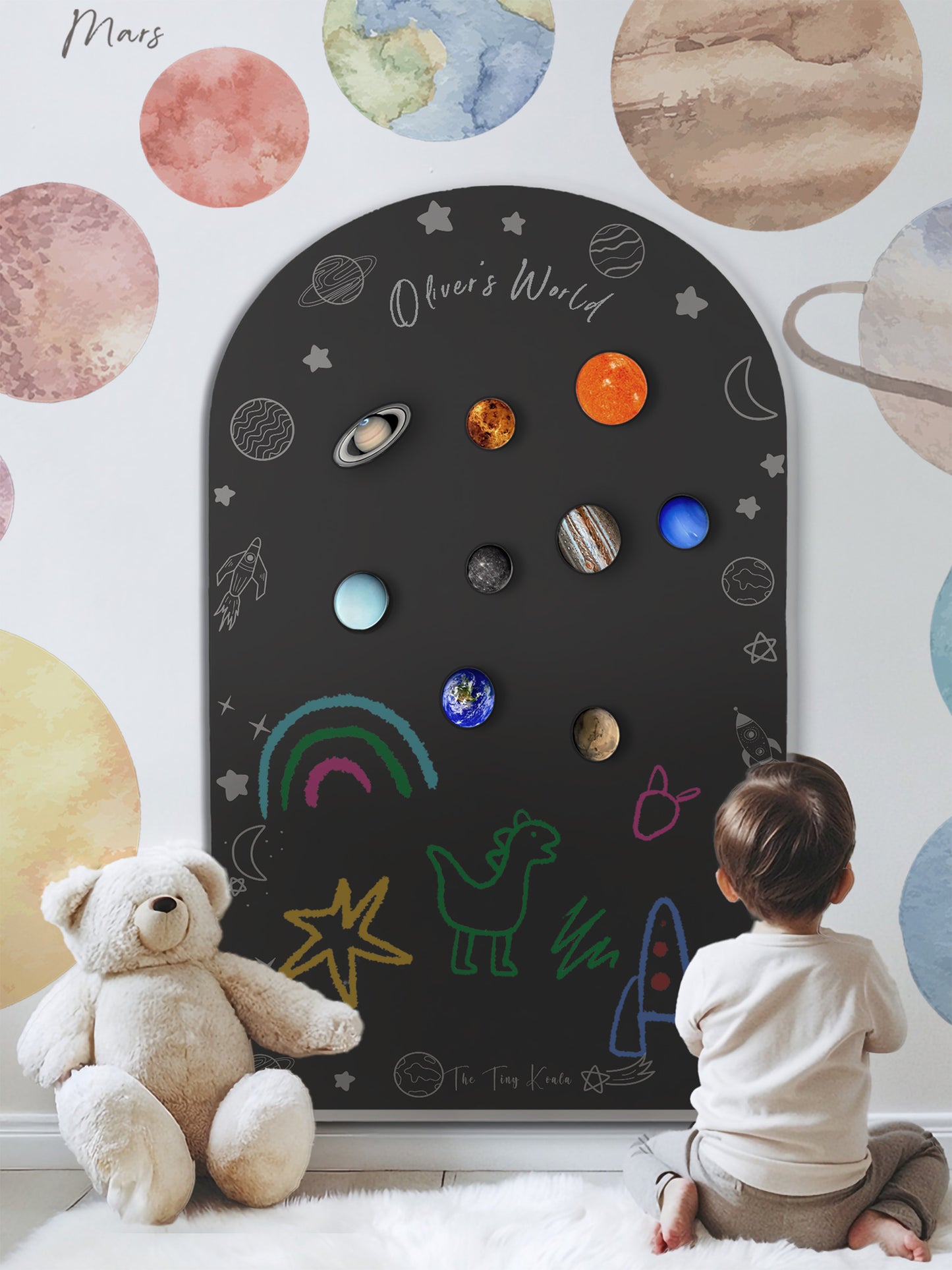 Magnetic Play Wall - Space Themed